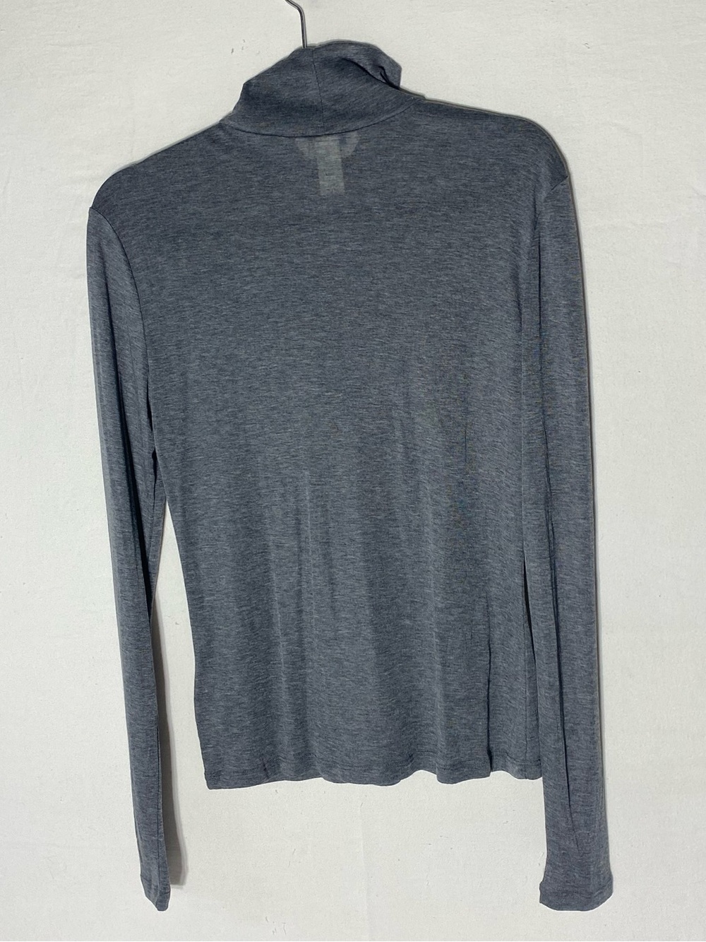 H&M Grey Lyocell Wool Blend Mock Neck Long Sleeve Top L Normcore Contemporary - Picture 13 of 14